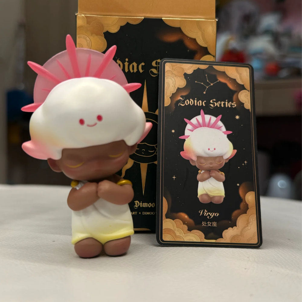 Dimoo Zodiac series blind box figures representing the 12 constellation signs and the secret Astrologer.