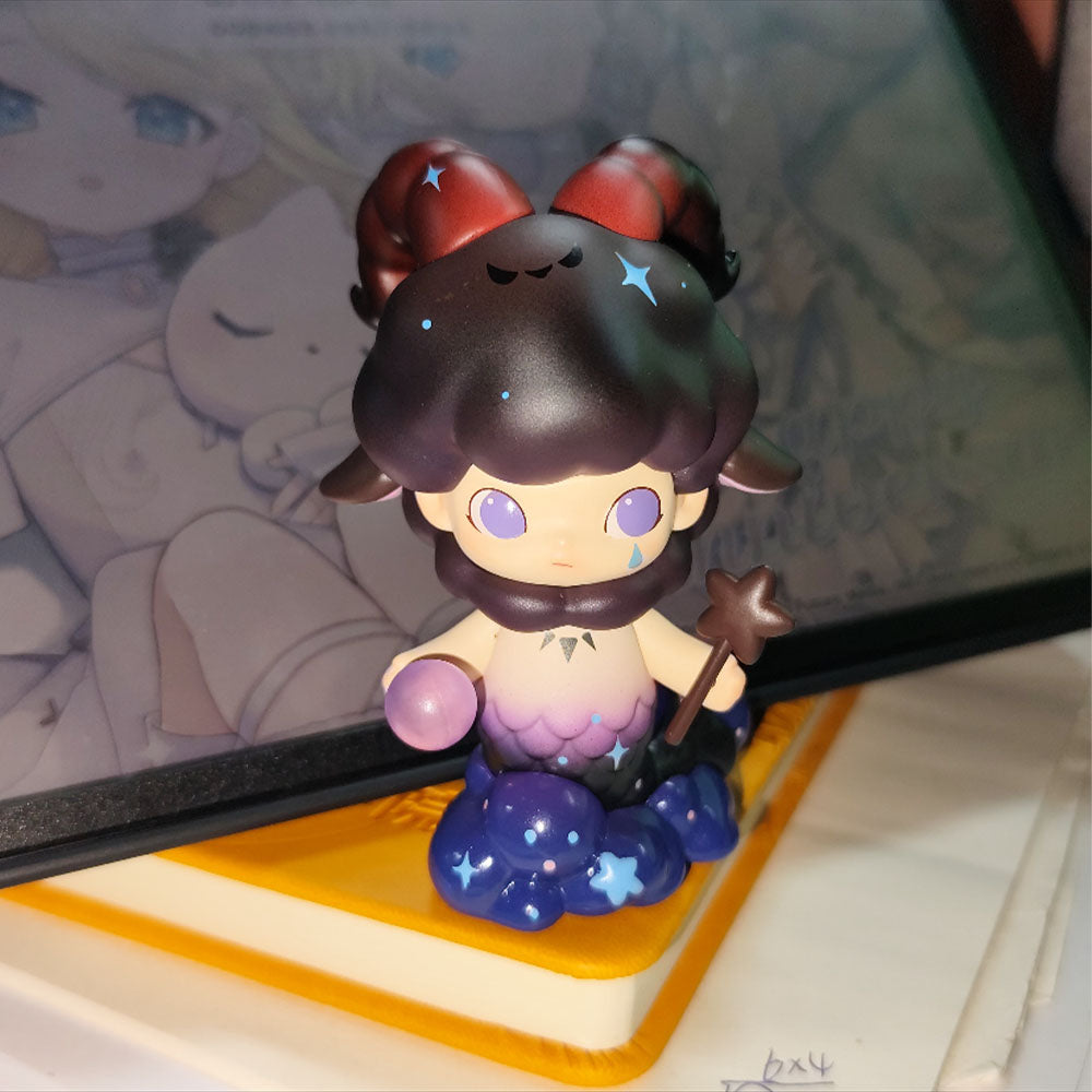 Dimoo Zodiac series blind box figures representing the 12 constellation signs and the secret Astrologer.