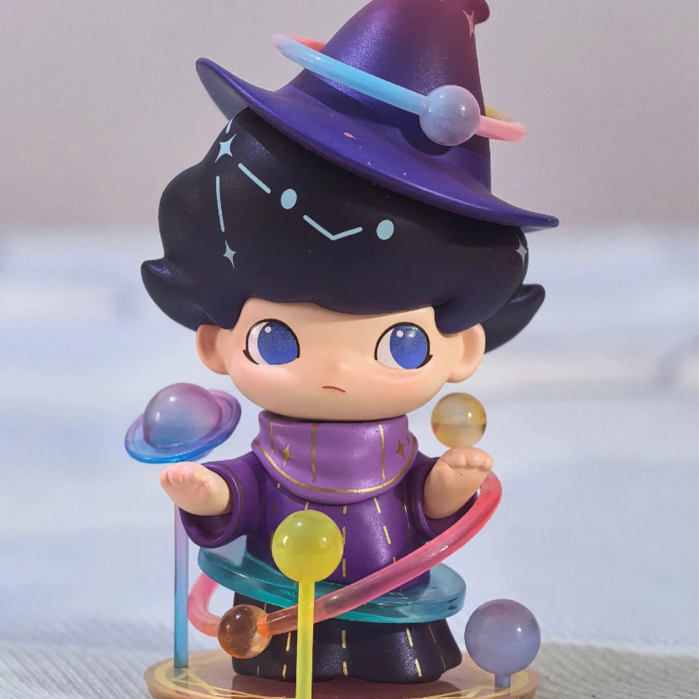 Dimoo Zodiac series blind box figures representing the 12 constellation signs and the secret Astrologer.
