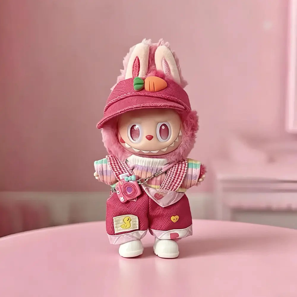 Dreamy Explorer OOTD Set #41 — Pastel Rainbow Adventure Edition (Labubu Doll + Curated Outfit)