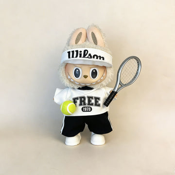 Grand Slam Style: 6-Piece Professional Tennis Athlete Outfit for Labubu