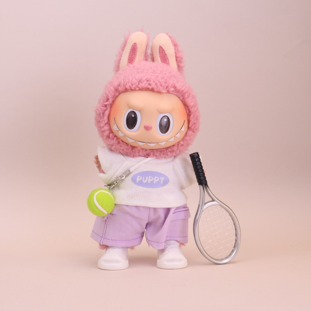 Tennis Outfit Set Sports Style for Labubu V1/V2/V3 & 17cm Plush