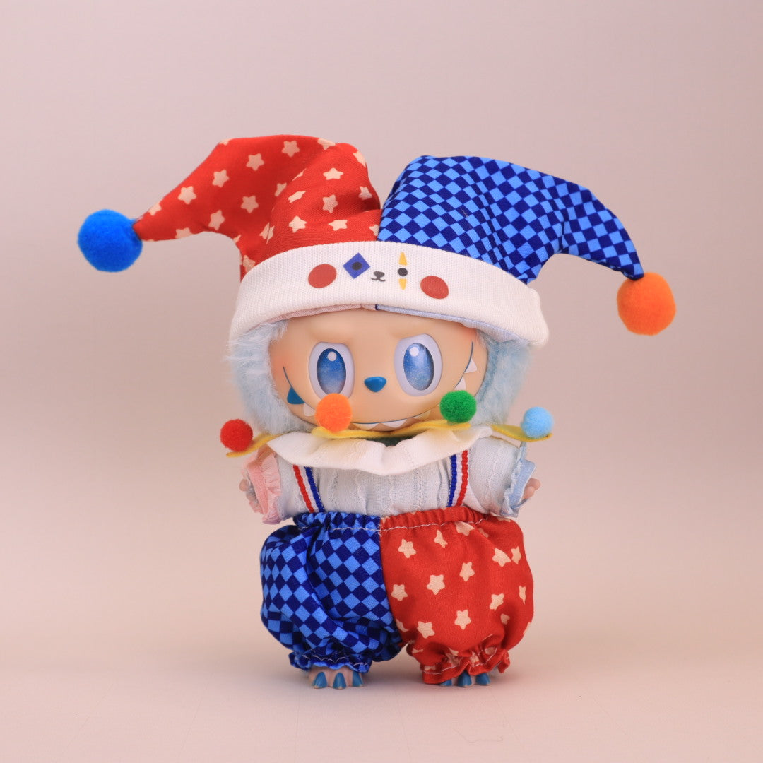 Kikibuddies Colorful Circus Clown Clothes | Jester Costume for Pop Mart Labubu