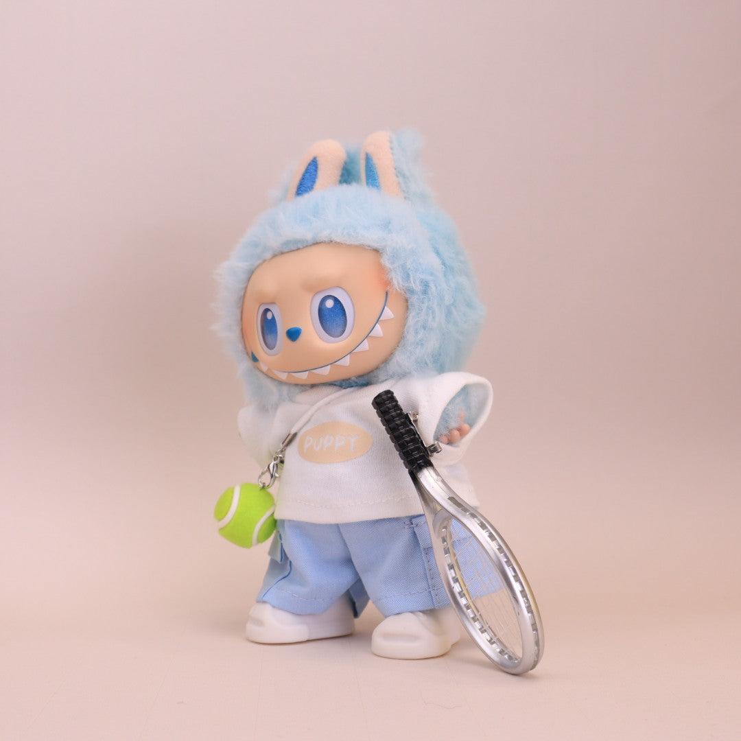 Tennis Outfit Set Sports Style for Labubu V1/V2/V3 & 17cm Plush