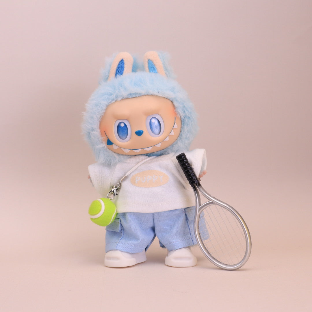 Tennis Outfit Set Sports Style for Labubu V1/V2/V3 & 17cm Plush