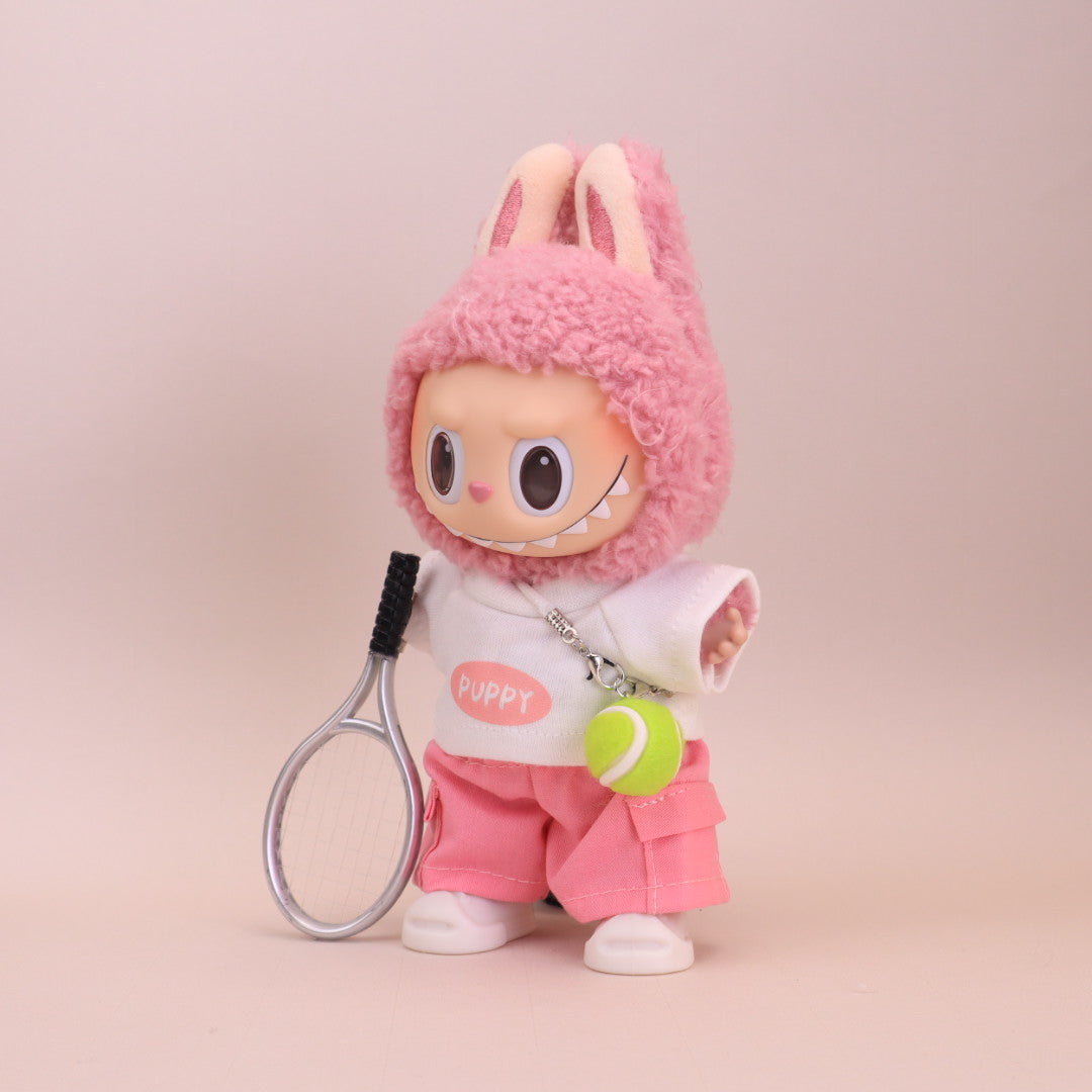 Tennis Outfit Set Sports Style for Labubu V1/V2/V3 & 17cm Plush