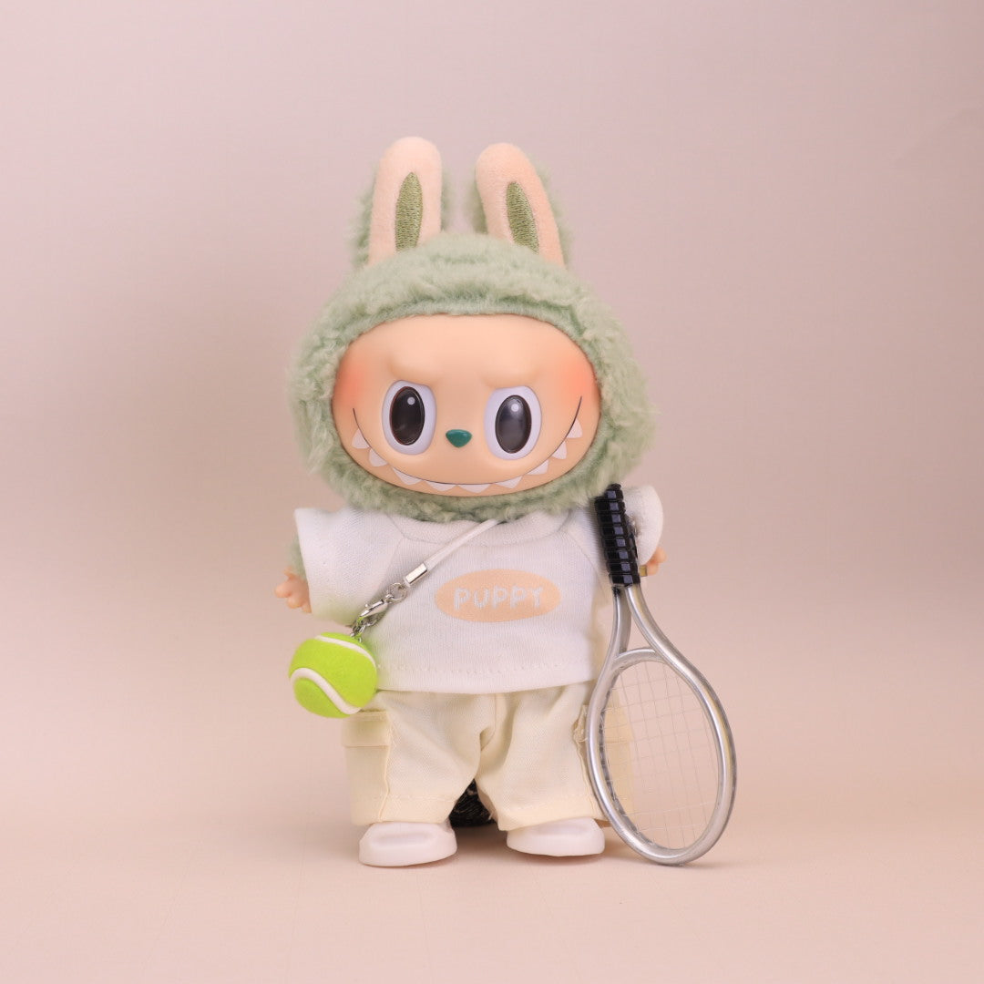 Tennis Outfit Set Sports Style for Labubu V1/V2/V3 & 17cm Plush