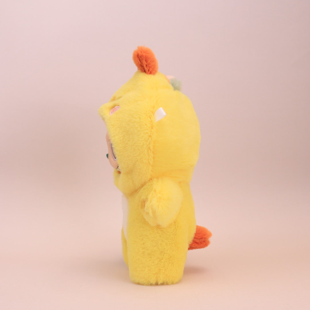 Kikibuddies Labubu Little Chick Plush Outfit - Doll Clothes Bright Yellow Jumpsuit