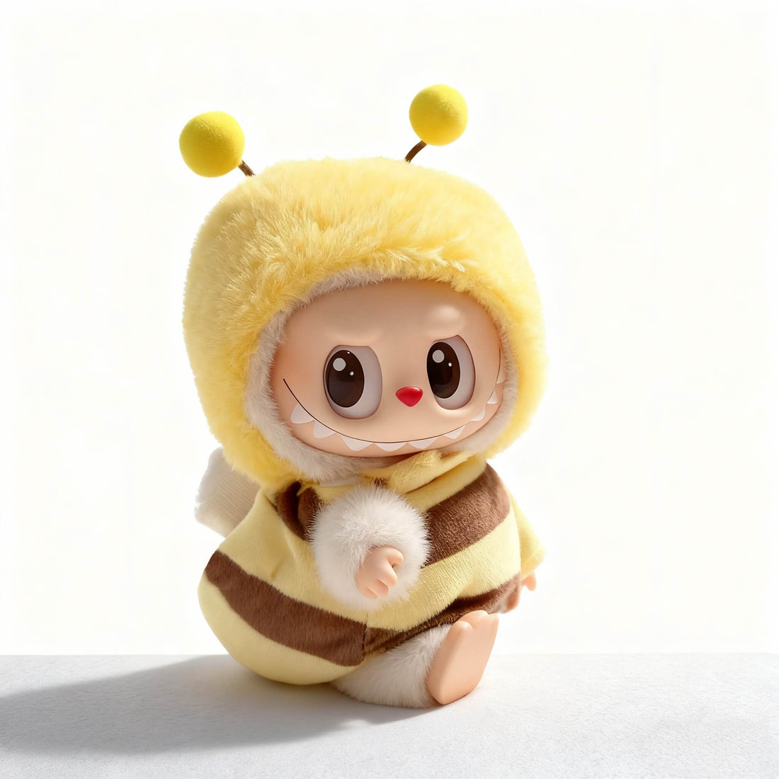 KIKIBUDDIES Labubu 17cm Bee Outfit yellow - Plush Sit-Fit Costume