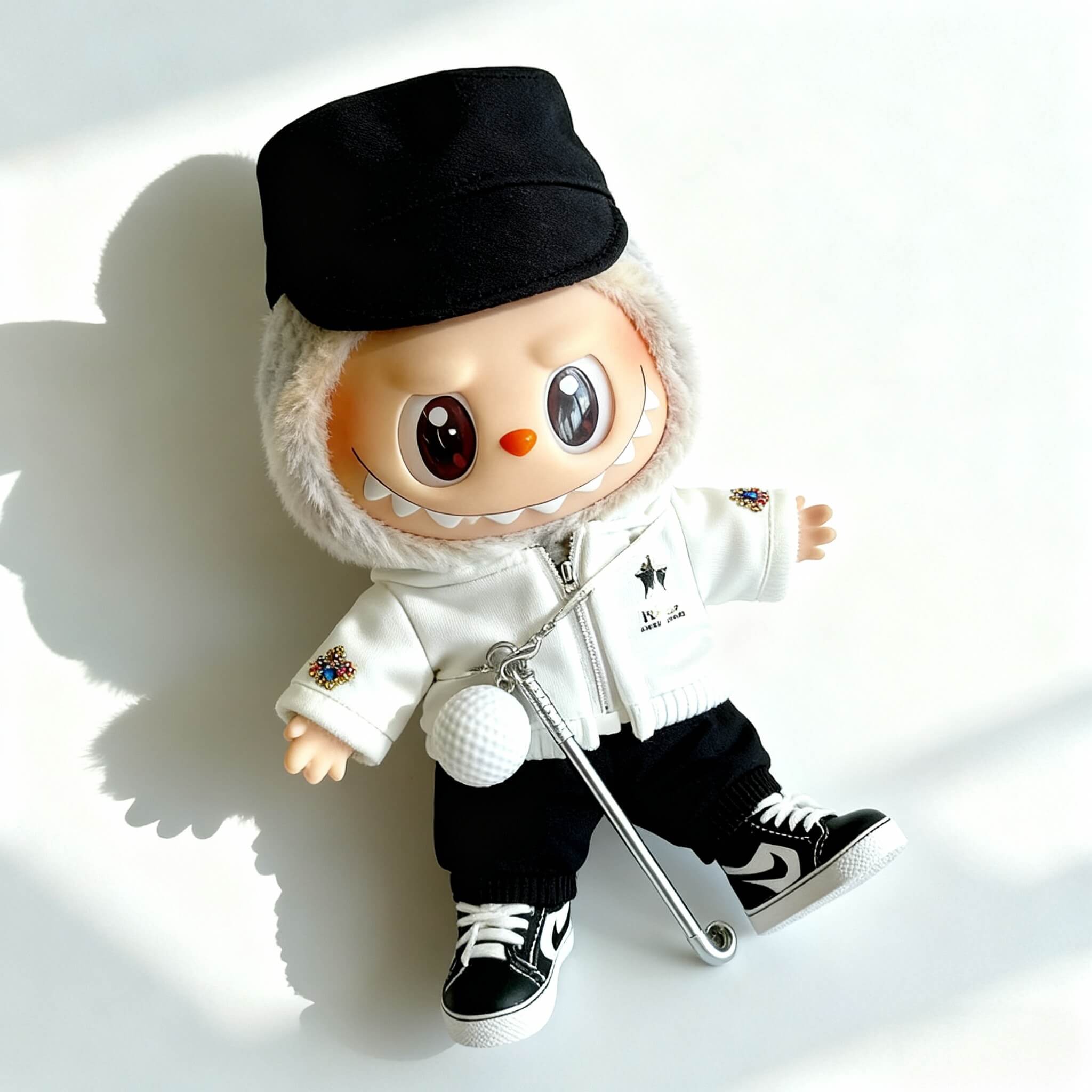 KIKIBUDDIES Labubu 17cm White Golf Outfit Set (6 Items)