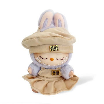 KIKIBUDDIES Labubu GetIdol Jang Won-young-Style Beige Beret Dress Set