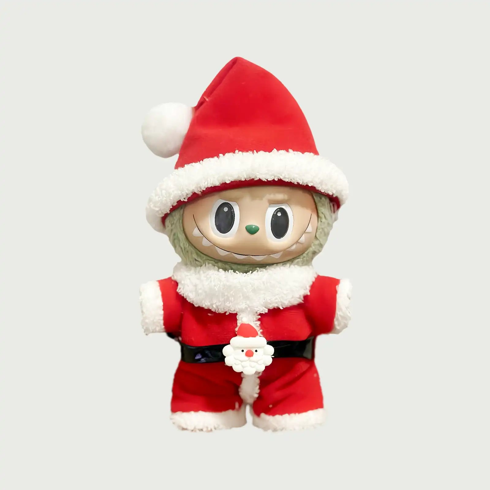 Kikibuddies Labubu Christmas Santa Costume Set - Red Santa Hat + Plush Outfit
