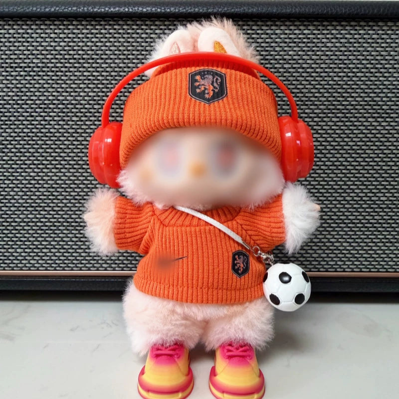Labubu Netherlands football outfit main
