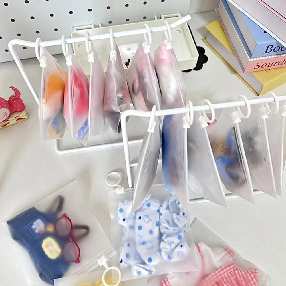 Labubu Frosted Transparent Storage Bag – Protect & Display Your Dolls