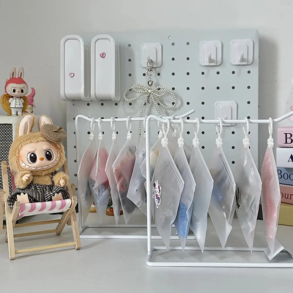 Labubu Frosted Transparent Storage Bag – Protect & Display Your Dolls