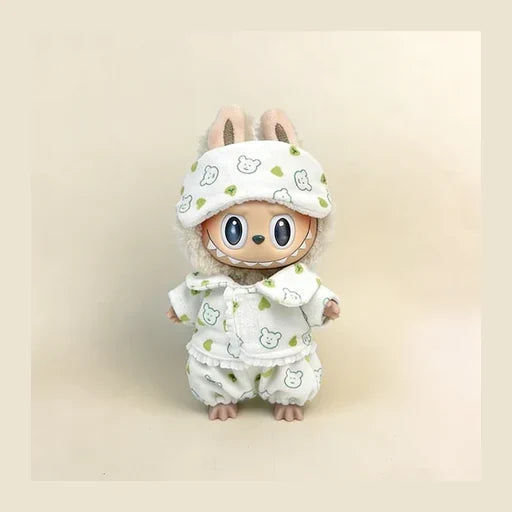 Sweet Dreams Collection: 3-Piece Cozy Cartoon Pajama Set for Labubu