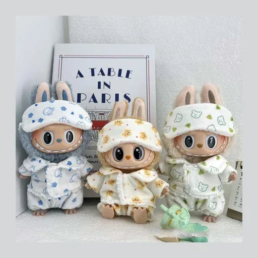 Sweet Dreams Collection: 3-Piece Cozy Cartoon Pajama Set for Labubu