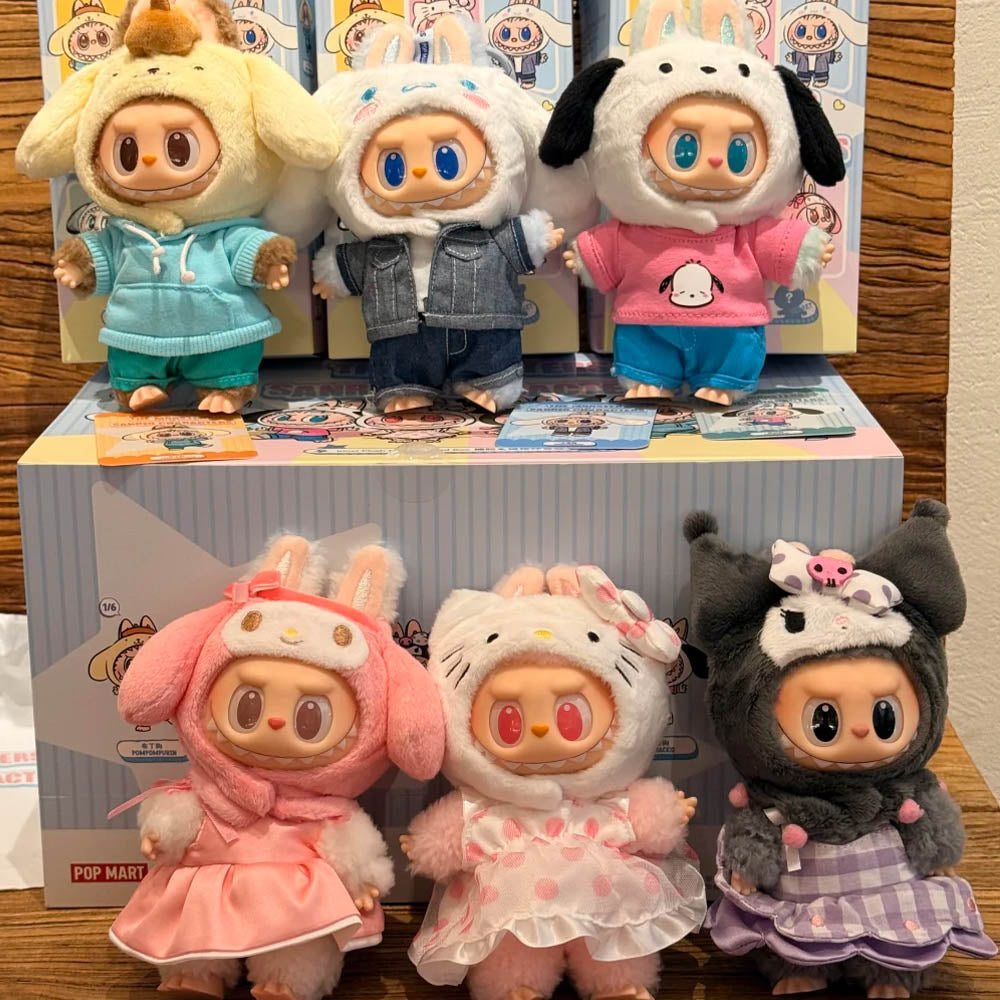 THE MONS Labubu × Sanrio Characters Hello Kitty and Friends Series Vinyl Plush Pendant-popmart-