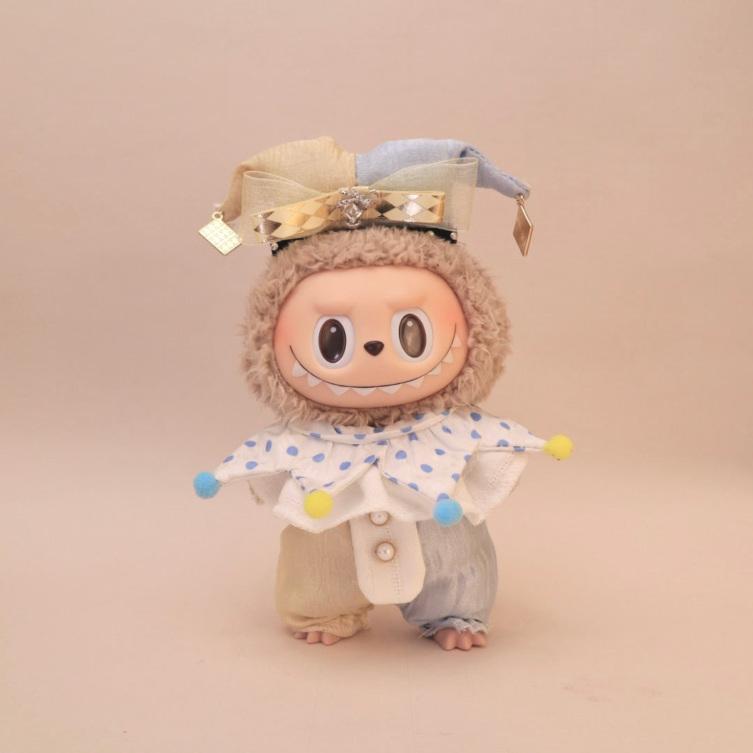 Trickster Clown Outfit For Labubu - Hat + Collar + Jumpsuit
