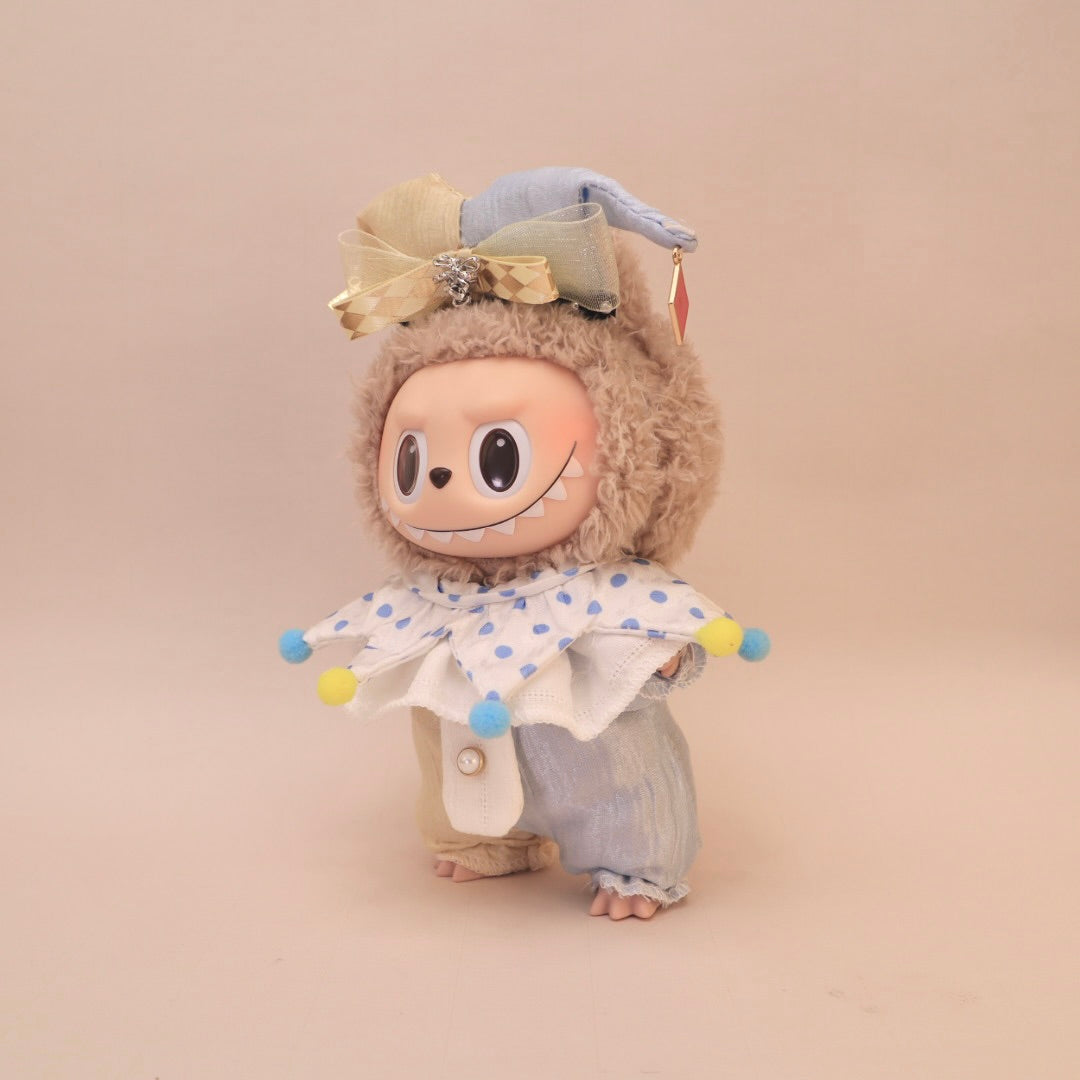 Trickster Clown Outfit For Labubu - Hat + Collar + Jumpsuit