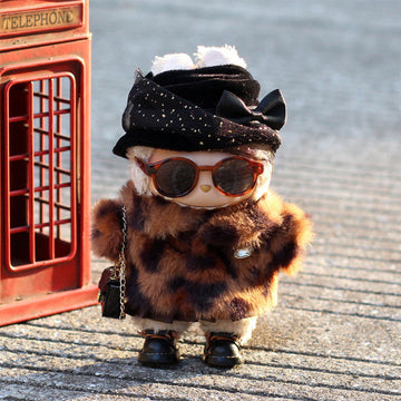 Vintage British OOTD Set #12 — British Socialite Fur Edition (Labubu Doll + Curated Outfit)