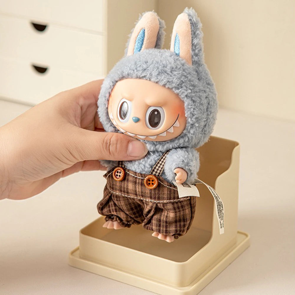 Labubu / The Monsters 17cm Display Case · Acrylic｜Figure Not Included, Dust Protection - front view | KikiBuddies