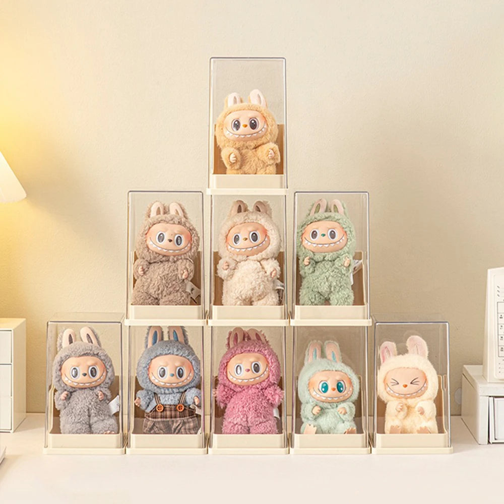 Labubu / The Monsters 17cm Display Case · Acrylic｜Figure Not Included, Dust Protection - lifestyle scene | KikiBuddies