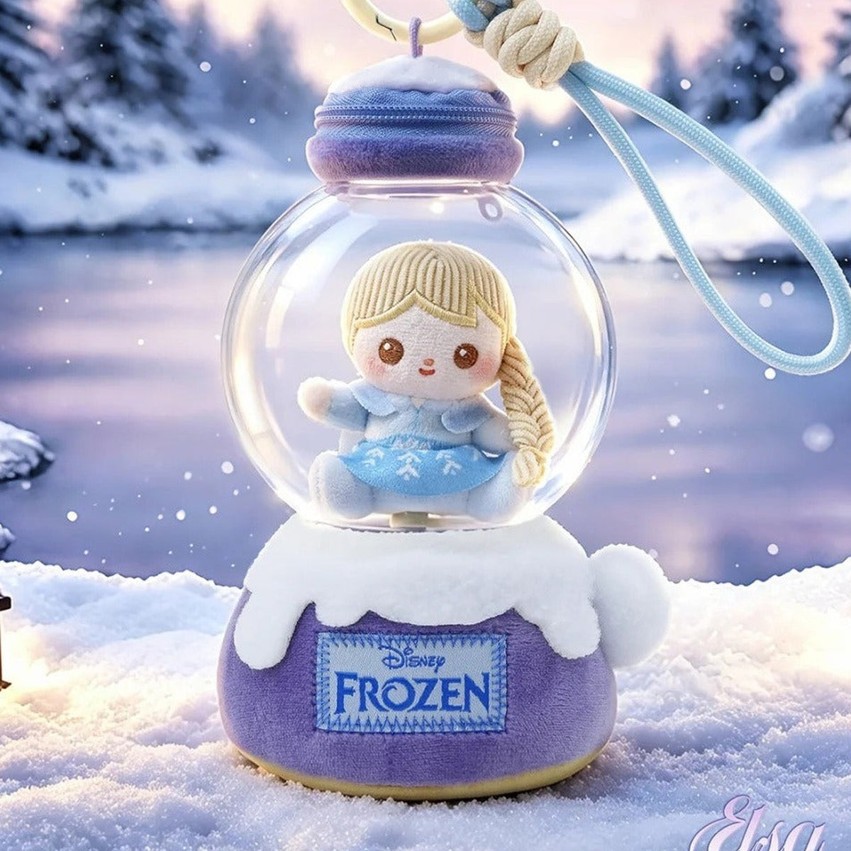 DSN Frozen Let it Roll Series Crystal Ball Plush Pendant Blind Box - Elsa crystal-ball pendant example; illustrative series image, contents depend on purchase option