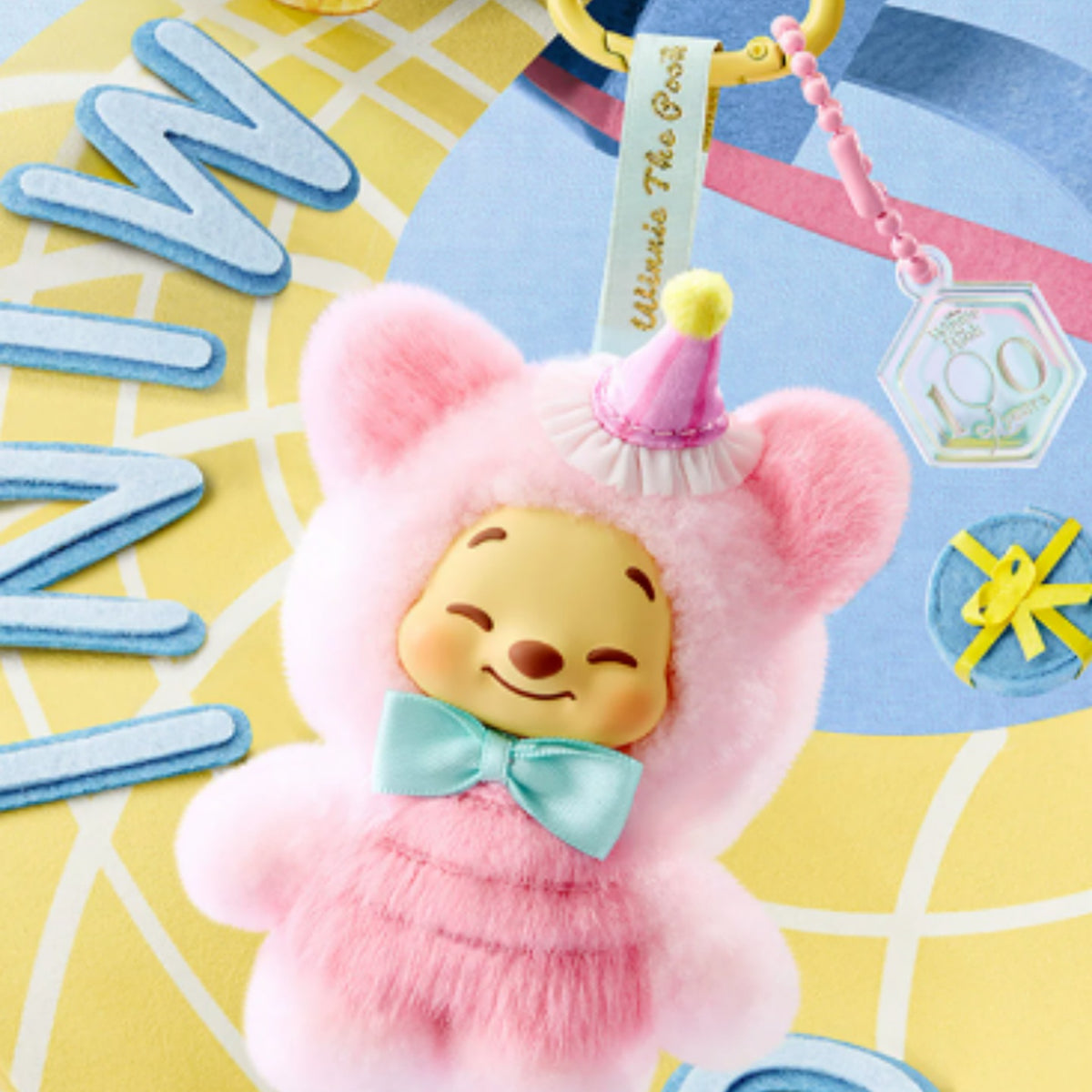 DSN Winnie the Pooh Naughty Party Series Vinyl Plush Pendant Blind Box - Piglet pendant example; illustrative series image, contents depend on purchase option