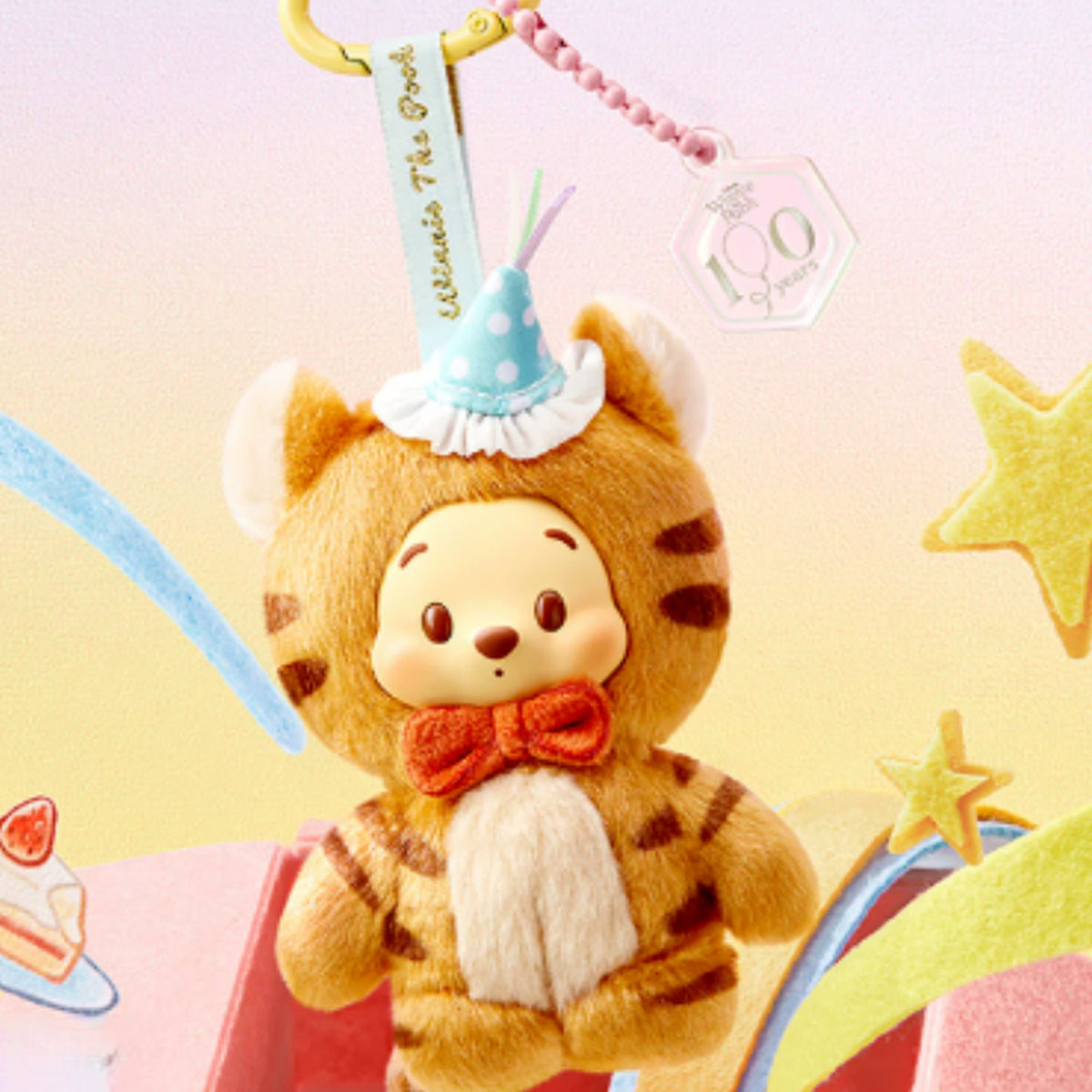 DSN Winnie the Pooh Naughty Party Series Vinyl Plush Pendant Blind Box - Tigger pendant example; illustrative series image, contents depend on purchase option