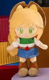 Applejack - complete confirmed plush doll front view; selected named option supplies one doll; display props not included
