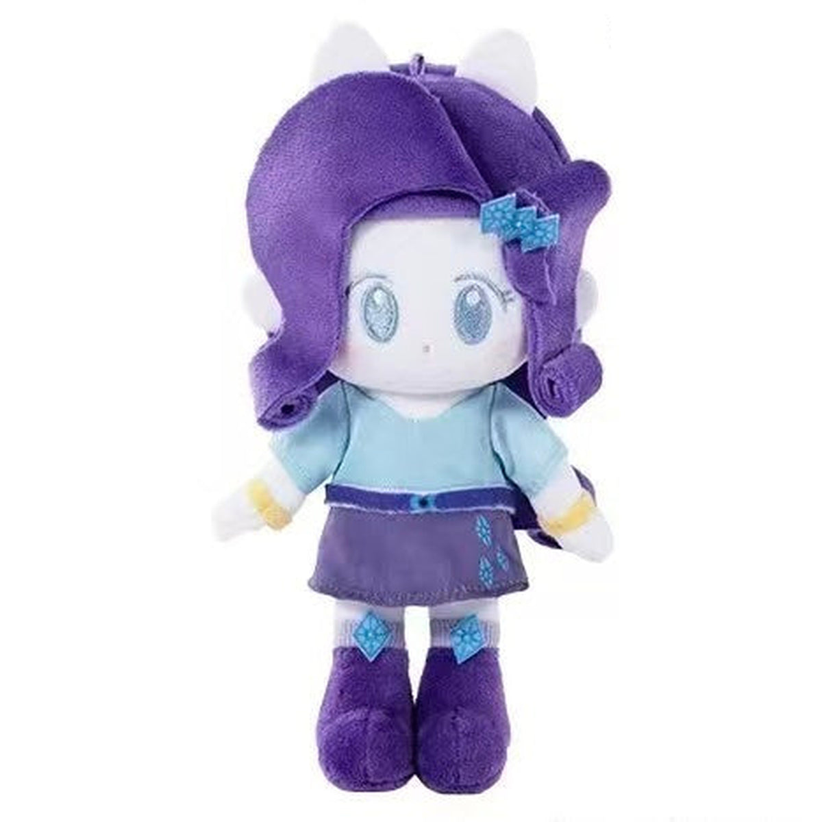 My Little Pony Equestria Girls Series Plush Doll - Rarity complete front plush view; confirmed named selection; display props not included