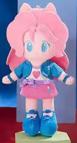 Pinkie Pie - complete confirmed plush doll front view; selected named option supplies one doll; display props not included