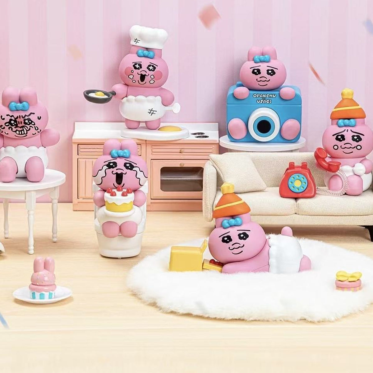 Opanchu Usagi Cursed Birthday Series Figure Blind Box - Opanchu Usagi birthday figure series designs; illustrative series image, contents depend on purchase option