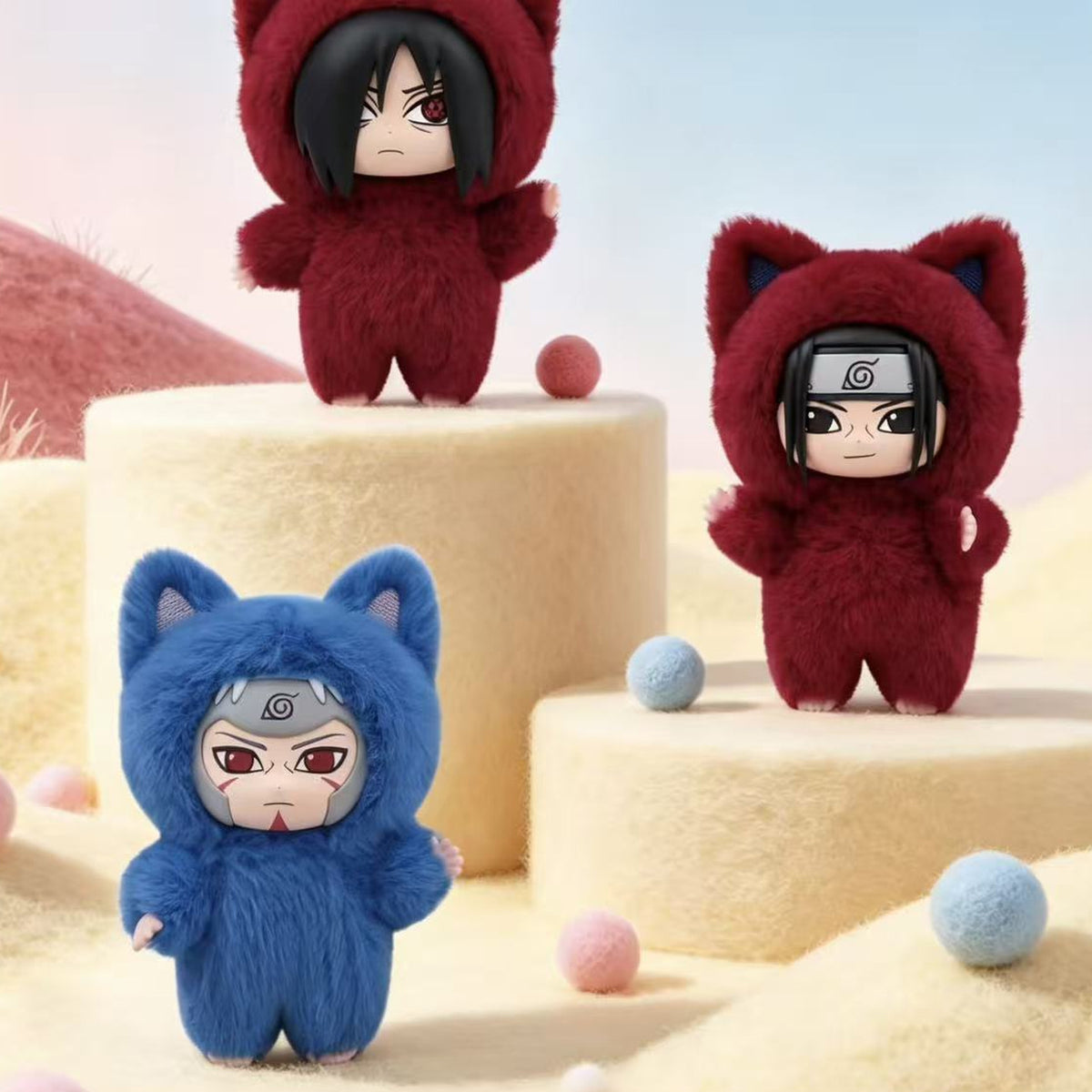 Naruto: Shippuden Kitten Land Series Plush Doll  Blind Box - Madara Hashirama and Tobirama design examples; illustrative series image, contents depend on purchase option