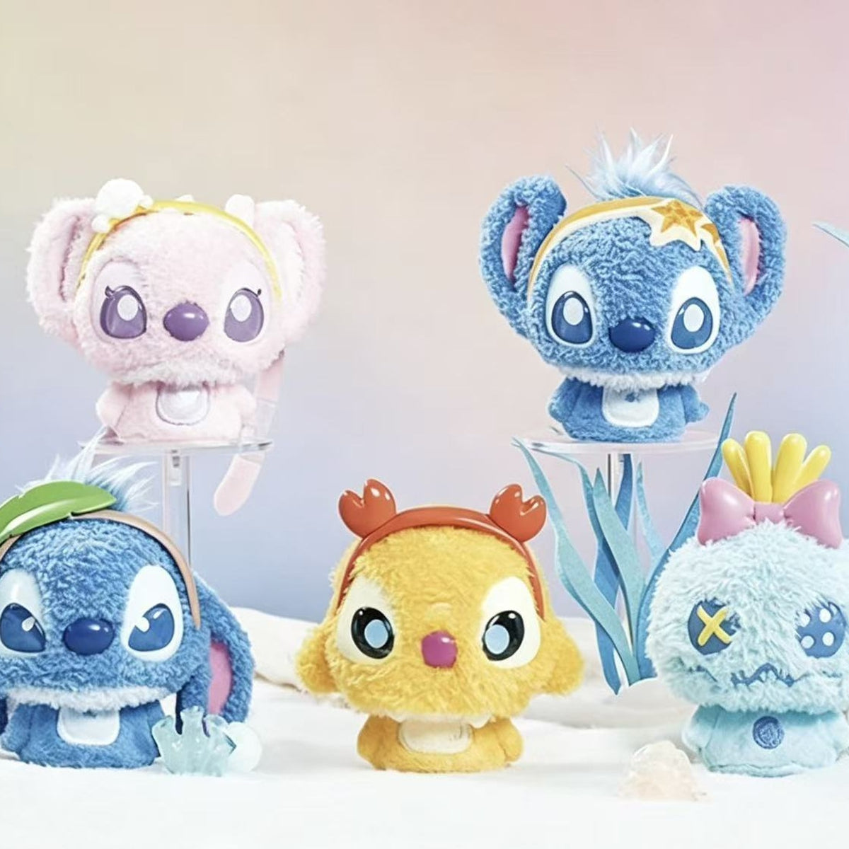 DSN Stitch Bounce Series Plush Blind Box - Stitch Bounce plush design lineup; illustrative series image, contents depend on purchase option