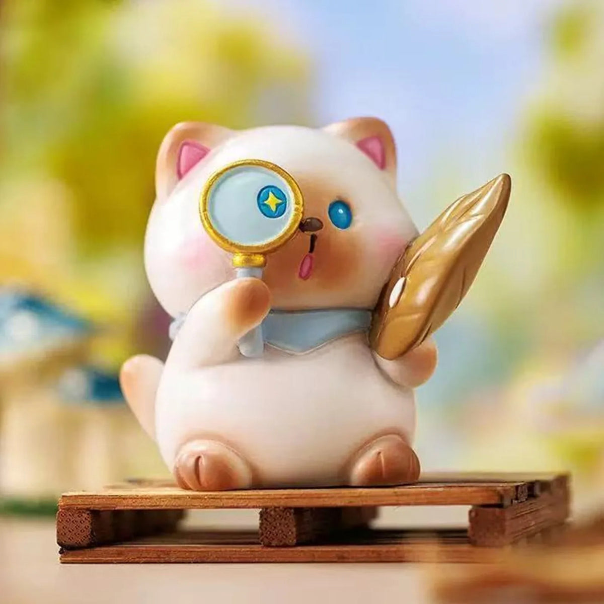 Leaf Picking Meow Journal Series Figure Blind Box — series design reference 2; pictured design not guaranteed; background scenery not a separate purchase option