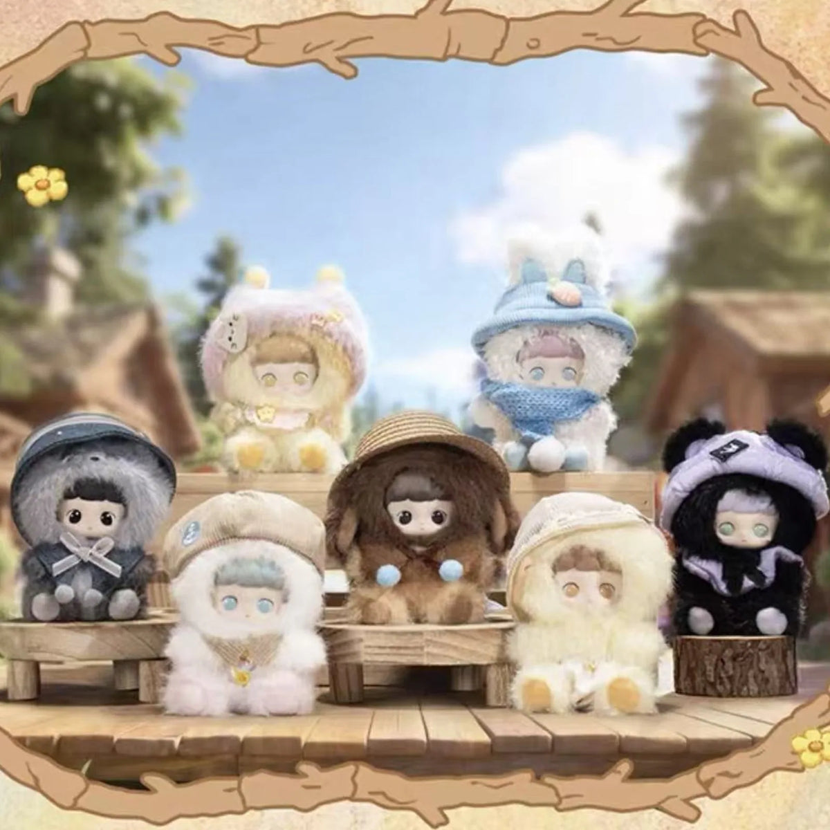MaiDongDong Warm Wood Children's Whispers: woodland group design reference, not a packing list or guaranteed assortment