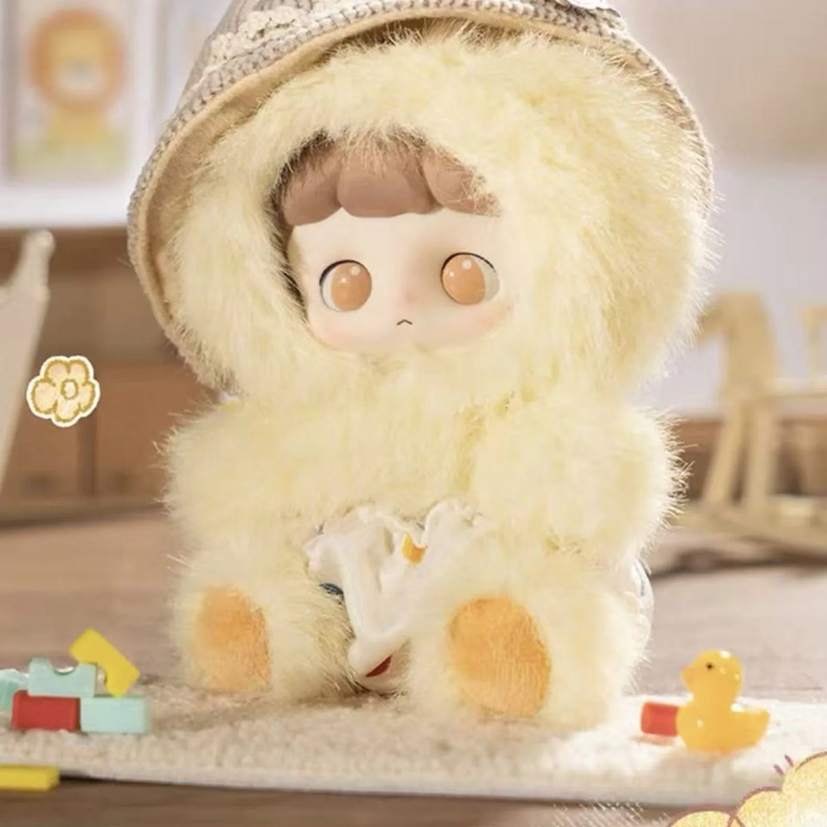 MaiDongDong Warm Wood Children's Whispers: cream-costume design detail with a brimmed hat; random design is not guaranteed