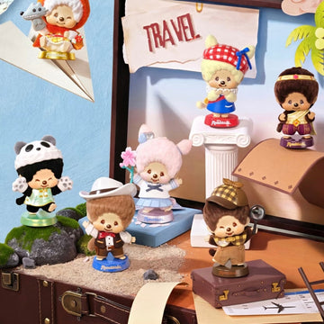 Monchhichi Global Tour Series Figure Blind Box - Monchhichi Global Tour figure series designs; illustrative series image, contents depend on purchase option