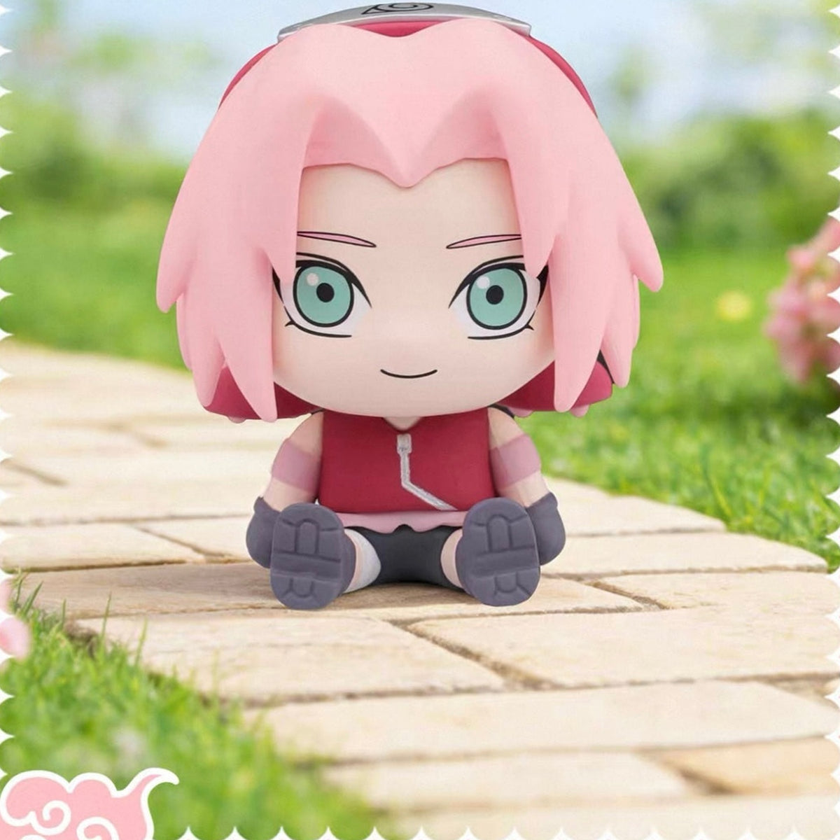 Naruto Shippuden Sticky Sit Series Figure Blind Box - Seated Sakura figure example; illustrative series image, contents depend on purchase option