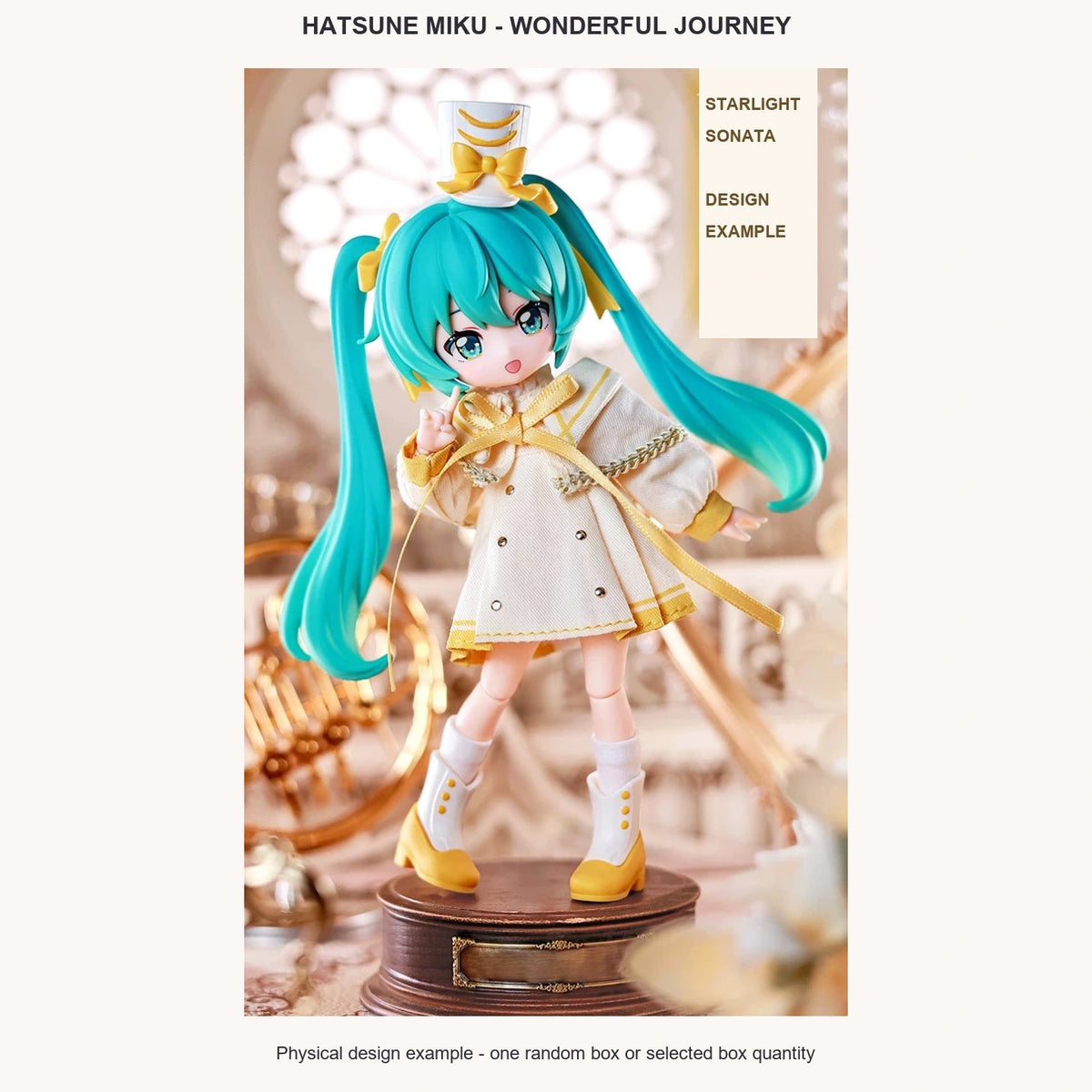 Hatsune Miku Wonderful Journey Prelude of Music Series MJD Action Doll Blind Box - complete physical design example; pictured character is not selectable with one random box