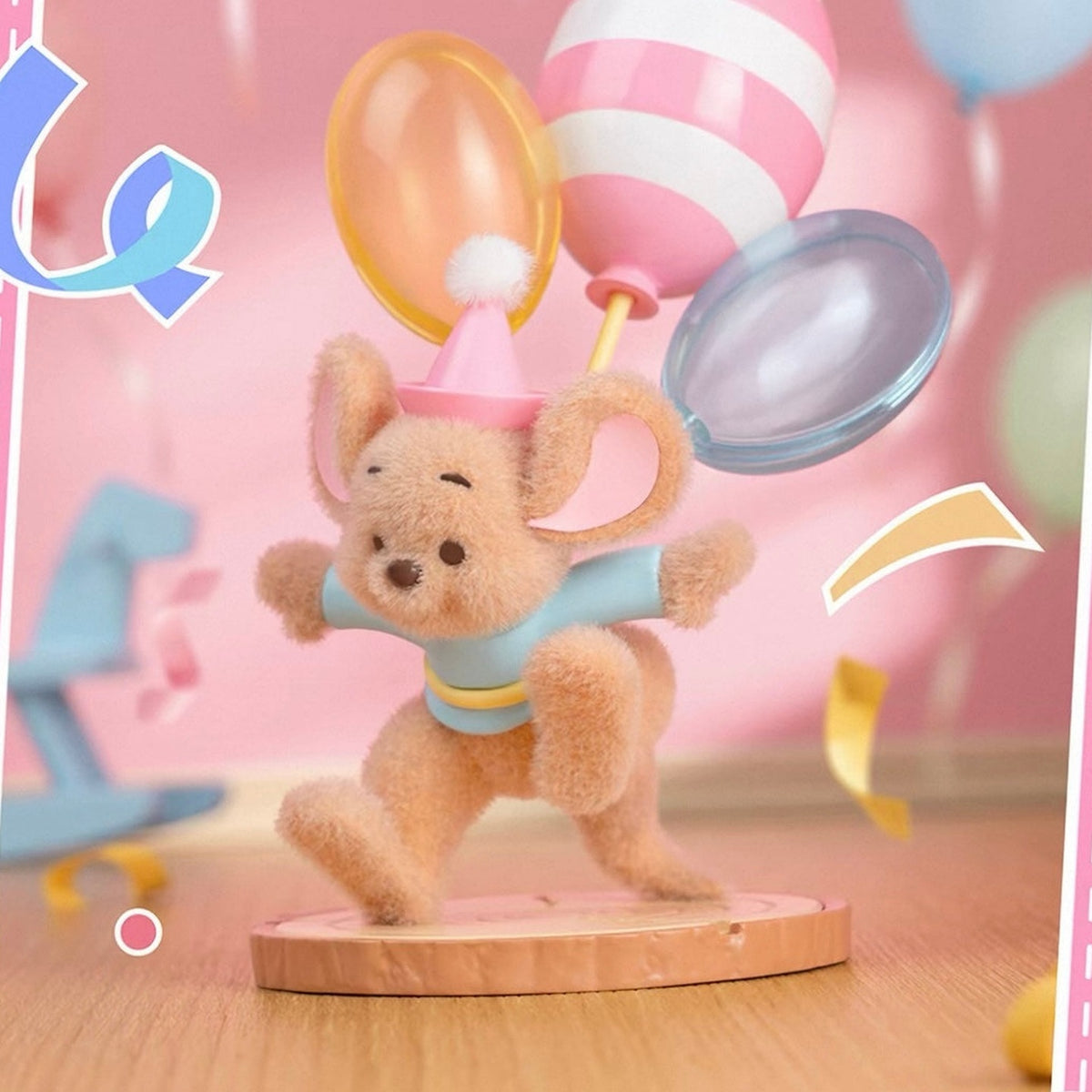 DSN Winnie the Pooh Fun Party Series Figure Blind Box - Roo with balloons party figure example; illustrative series image, contents depend on purchase option