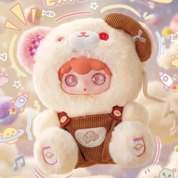 KimiPapa Tiny Cosmos cream Space Explorer plush design; series example