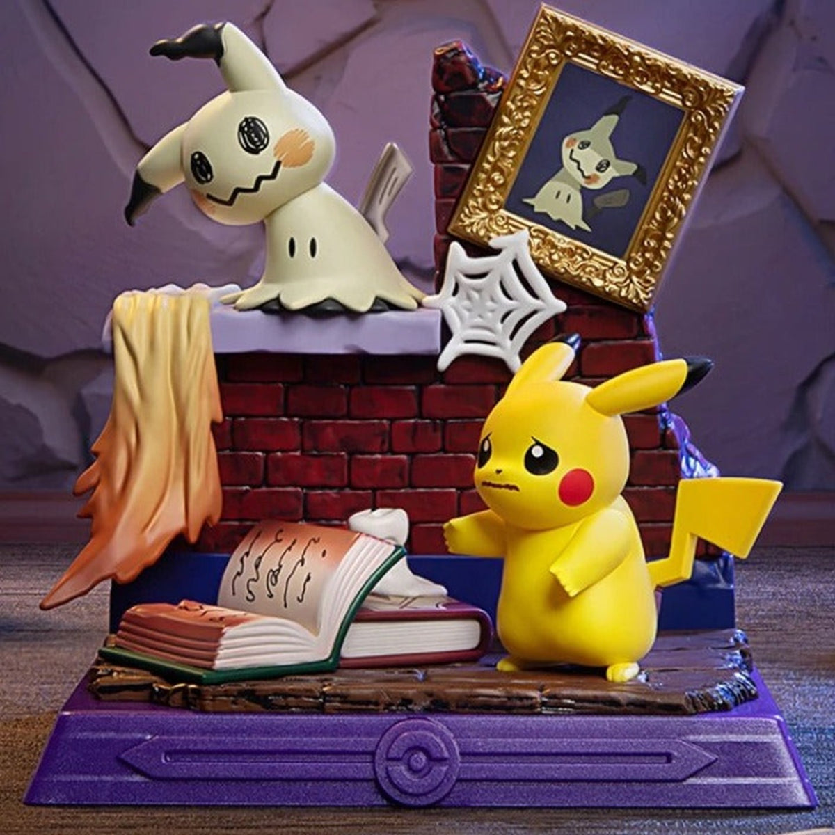 Pokemon Pikachu And Friends Series Figure Blind Box - Pikachu and Mimikyu fireplace scene figure example; illustrative series image, contents depend on purchase option
