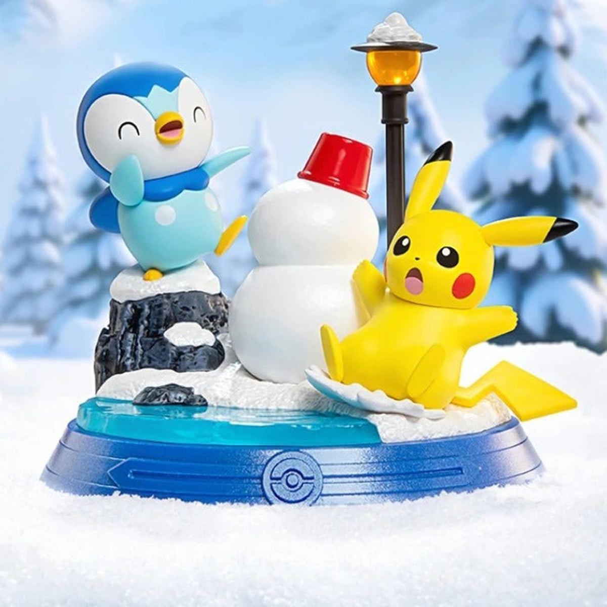 Pokemon Pikachu And Friends Series Figure Blind Box - Pikachu and Piplup snowy scene figure example; illustrative series image, contents depend on purchase option