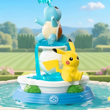 Pokemon Pikachu And Friends Series Figure Blind Box - Pikachu and Squirtle fountain scene figure example; illustrative series image, contents depend on purchase option