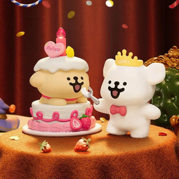Maltese Happy Moments birthday-cake sculpted scene with two characters; one pictured design