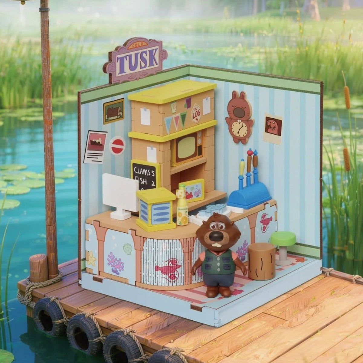 DSN Zootopia 2 Rebuilding DIY Buildable Scene Series Figure Blind Box - Finnick dock buildable scene figure example; illustrative series image, contents depend on purchase option