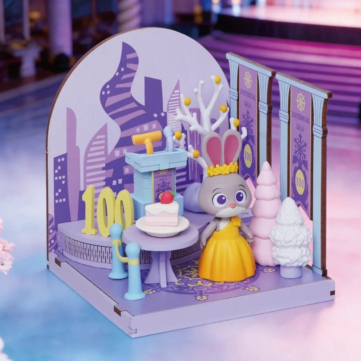 DSN Zootopia 2 Rebuilding DIY Buildable Scene Series Figure Blind Box - Judy gala buildable scene figure example; illustrative series image, contents depend on purchase option